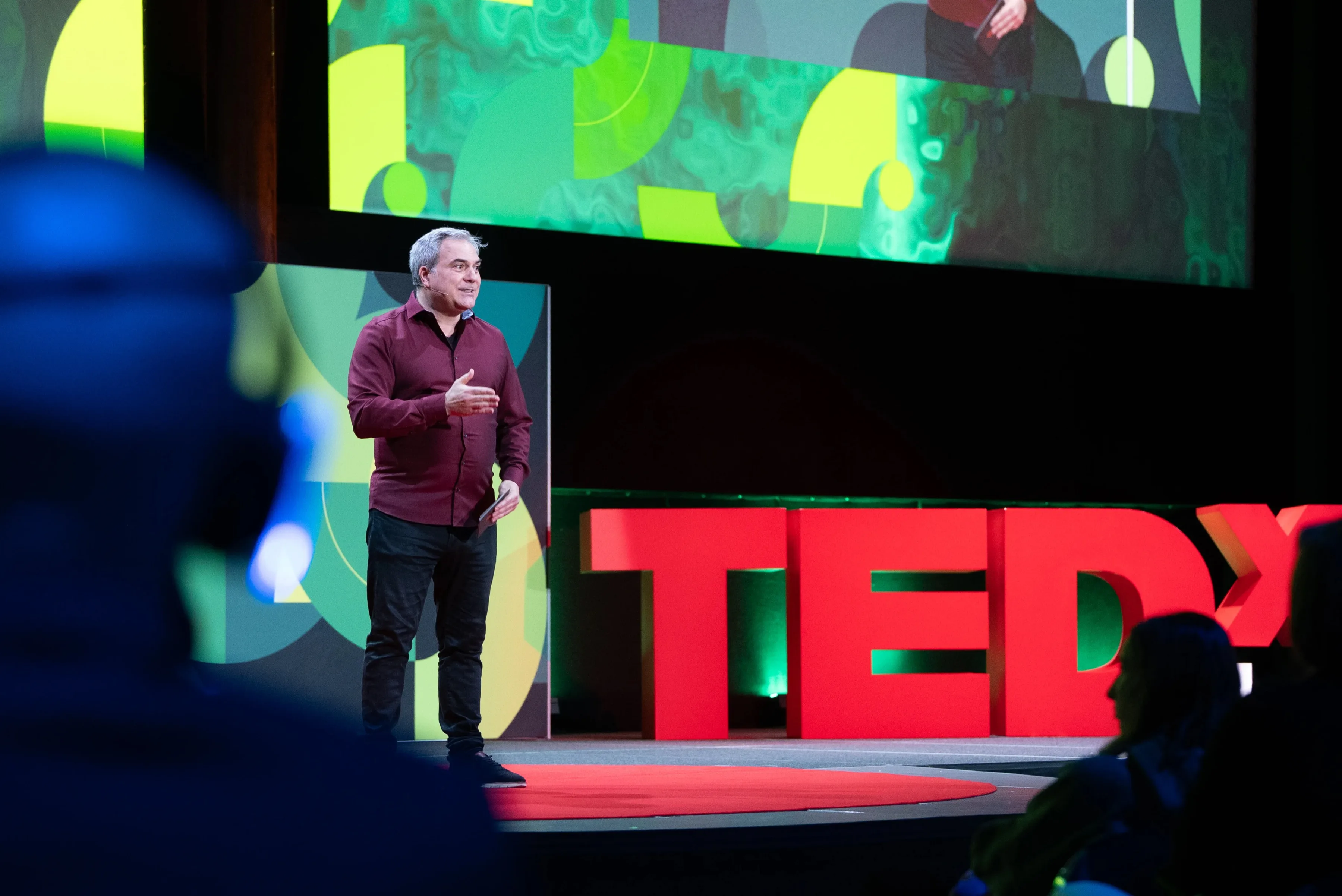 Speaker on stage