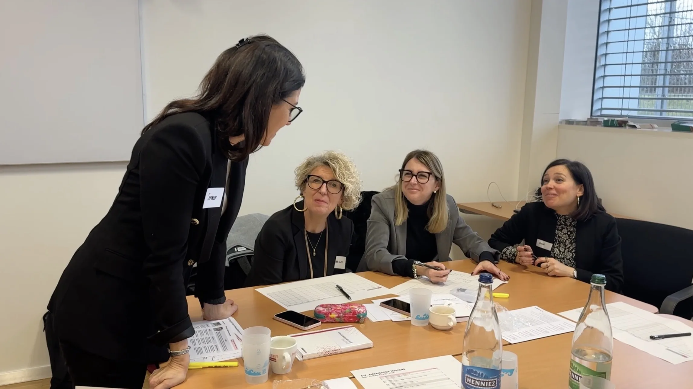 BOBST participants working with the EVP message card deck