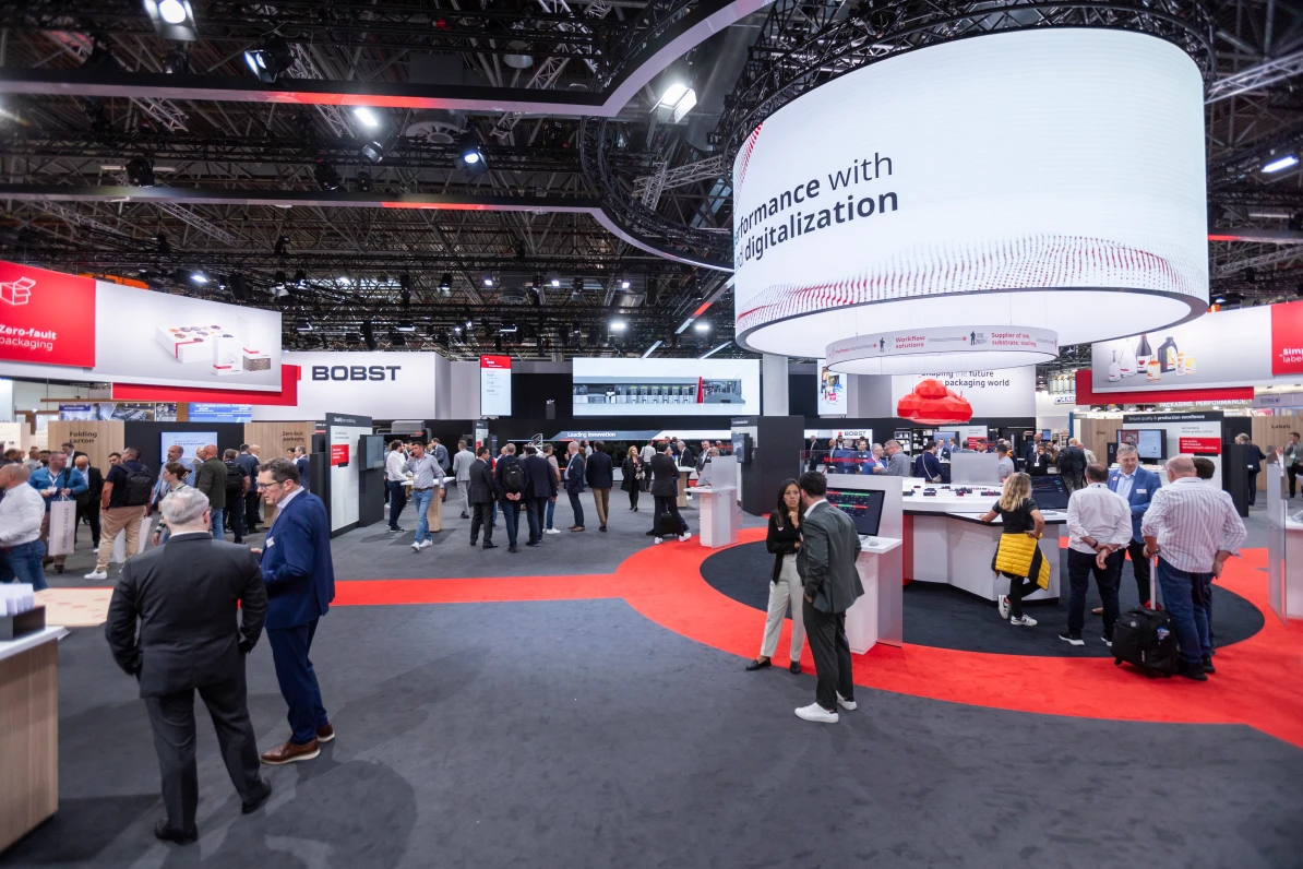 BOBST exhibition stand at Drupa 2024 in Düsseldorf