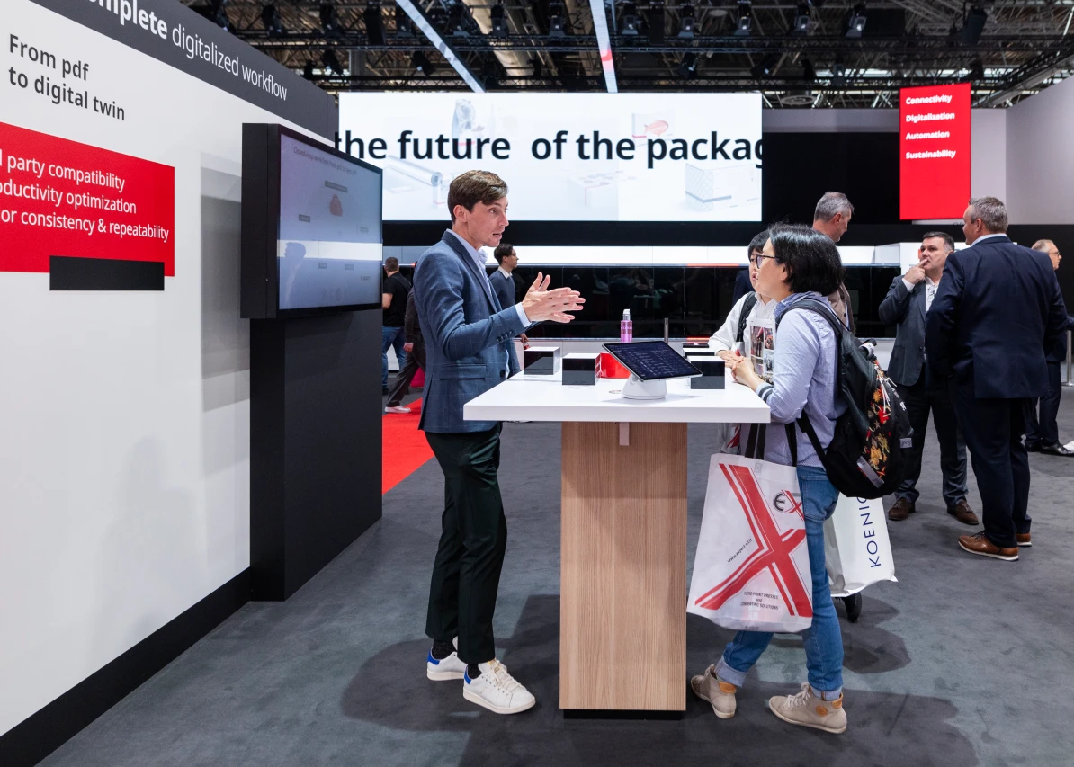 BOBST demonstration session on the Drupa 2024 show floor