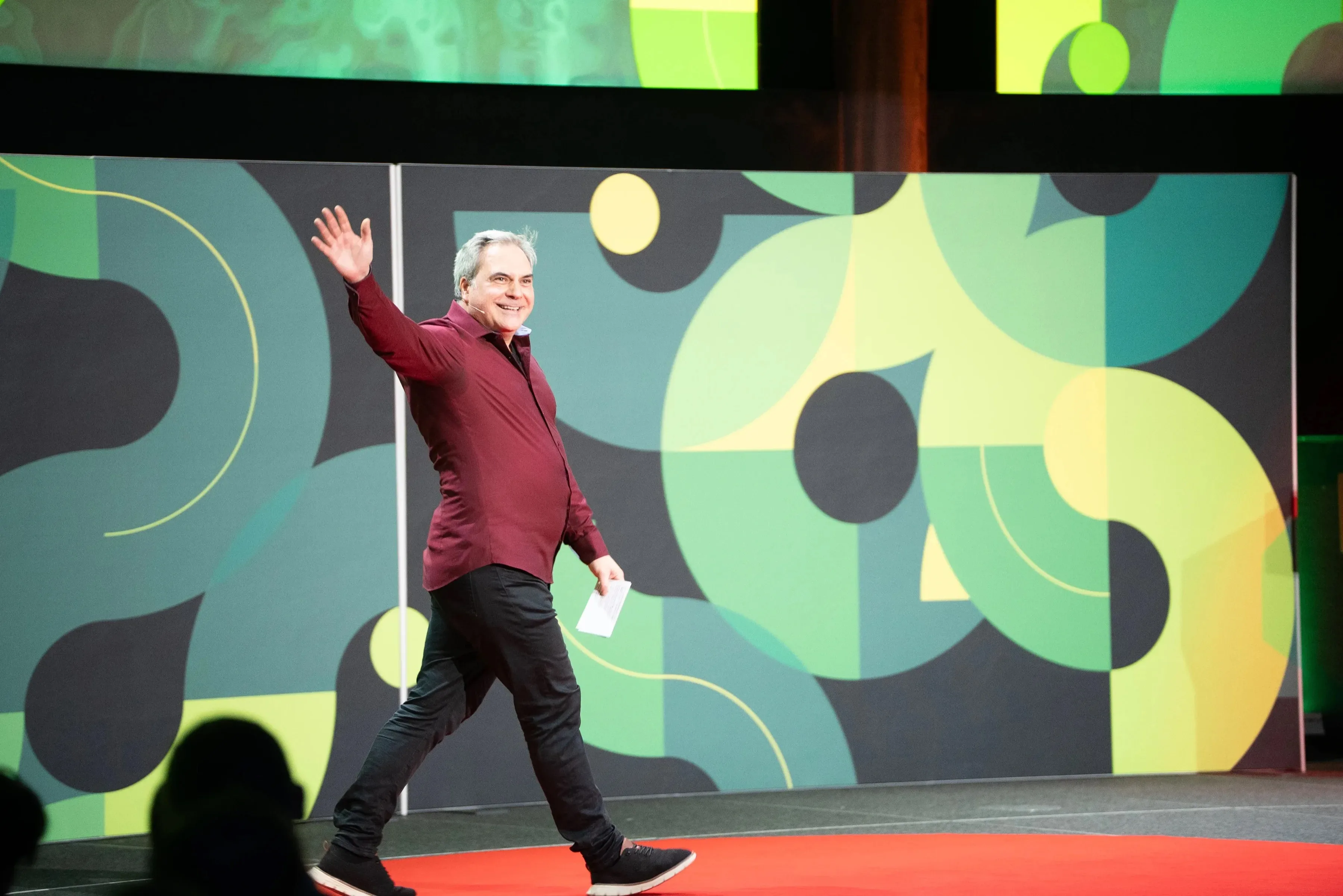 Damien Gauthier hosting TEDxLausanne 2025