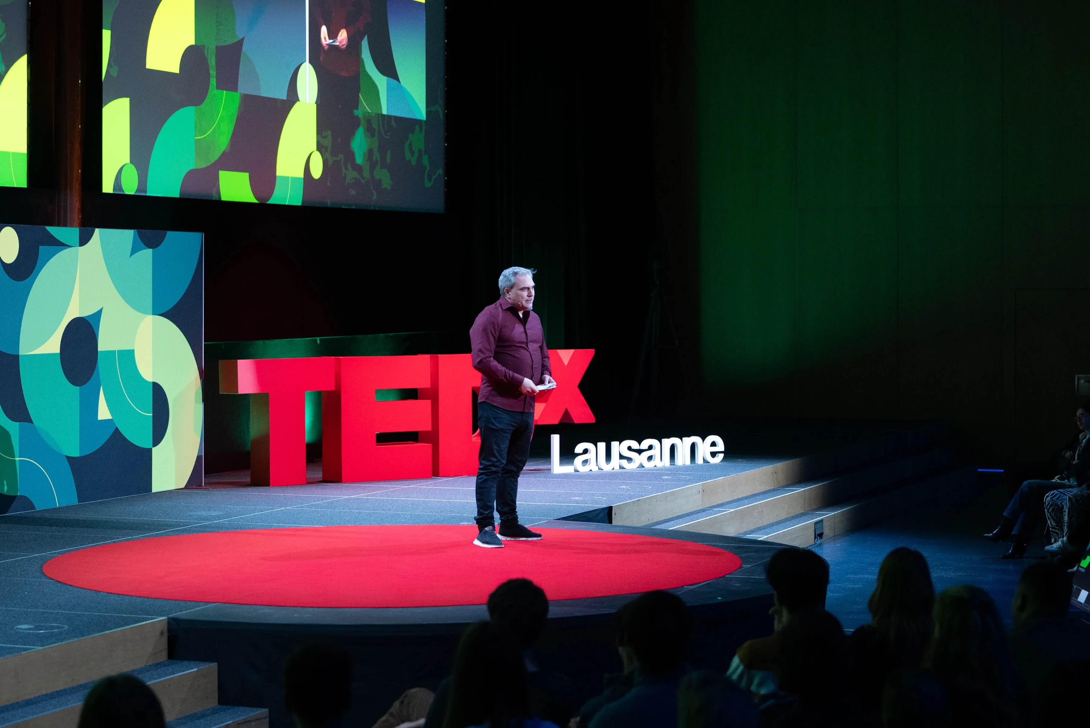Damien Gauthier hosting TEDxLausanne